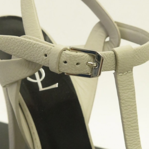 Saint Laurent Tribute 105 Sandal Pearl Gray - Picture 6 of 8